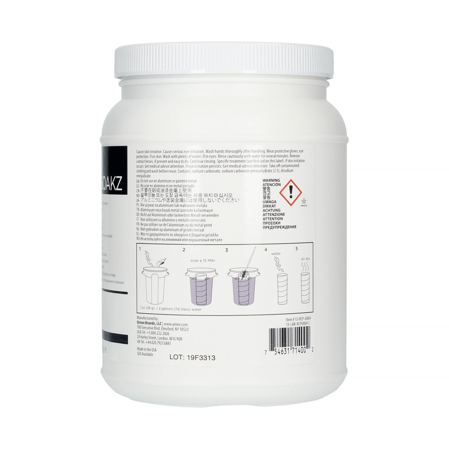Urnex Roaster Soakz Cleaner For Roasting Equipment cleaning powder 1.8kg Tub
