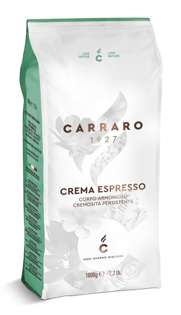 Carraro 1927 Crema Espresso Italian whole Coffee Beans 1kg