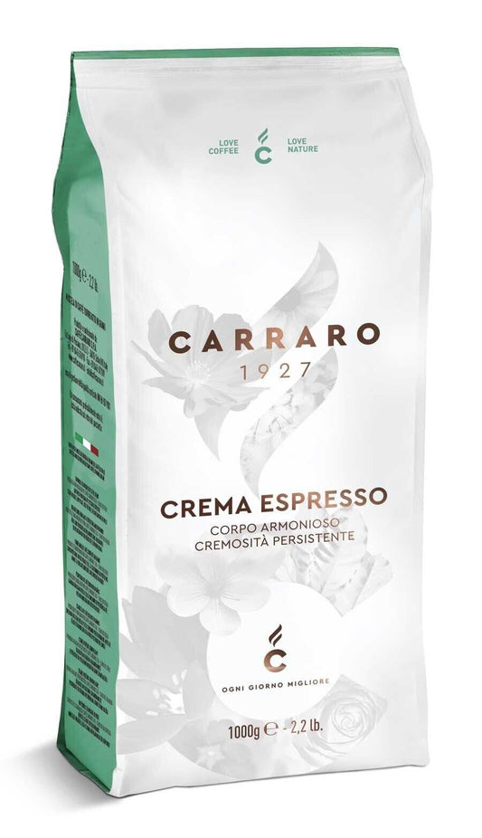 Carraro 1927 Crema Espresso Italian whole Coffee Beans 1kg